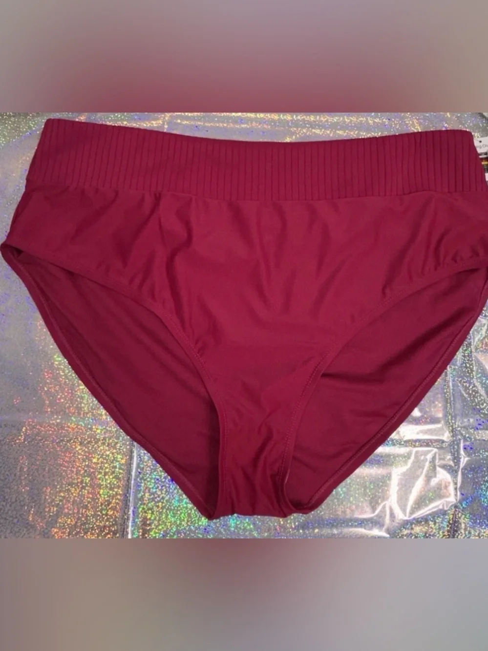 Terra & Sky Pink Womens Size 4XL Pink Swim Bottom High Waist Tummy Control NEW